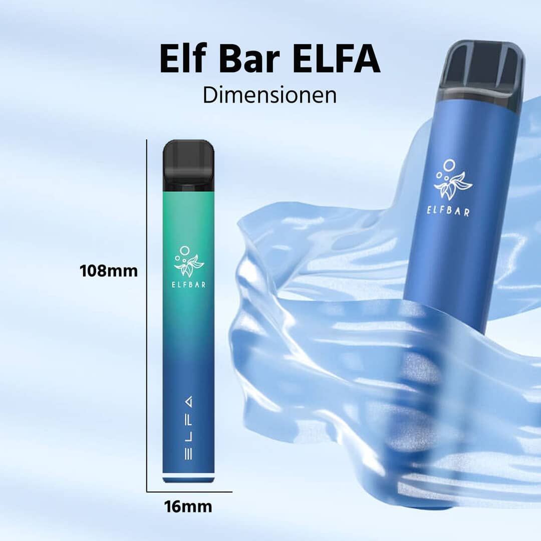 elfbar elfa starter kit gruen inkl  kartusche blue razz lemonade groesse