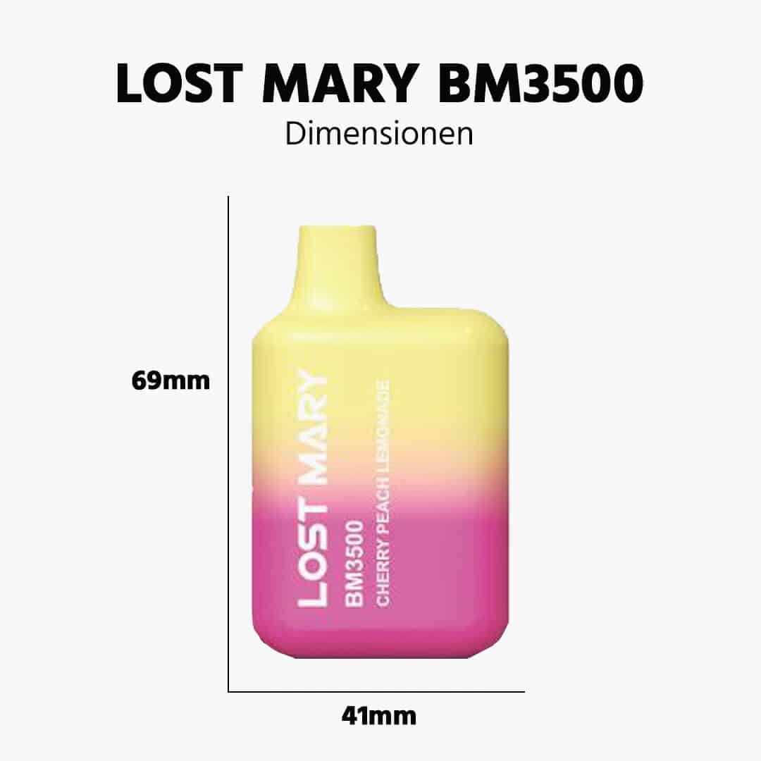 lost mary bm3500 cherry peach lemonade kirschen pfirsich limo groesse