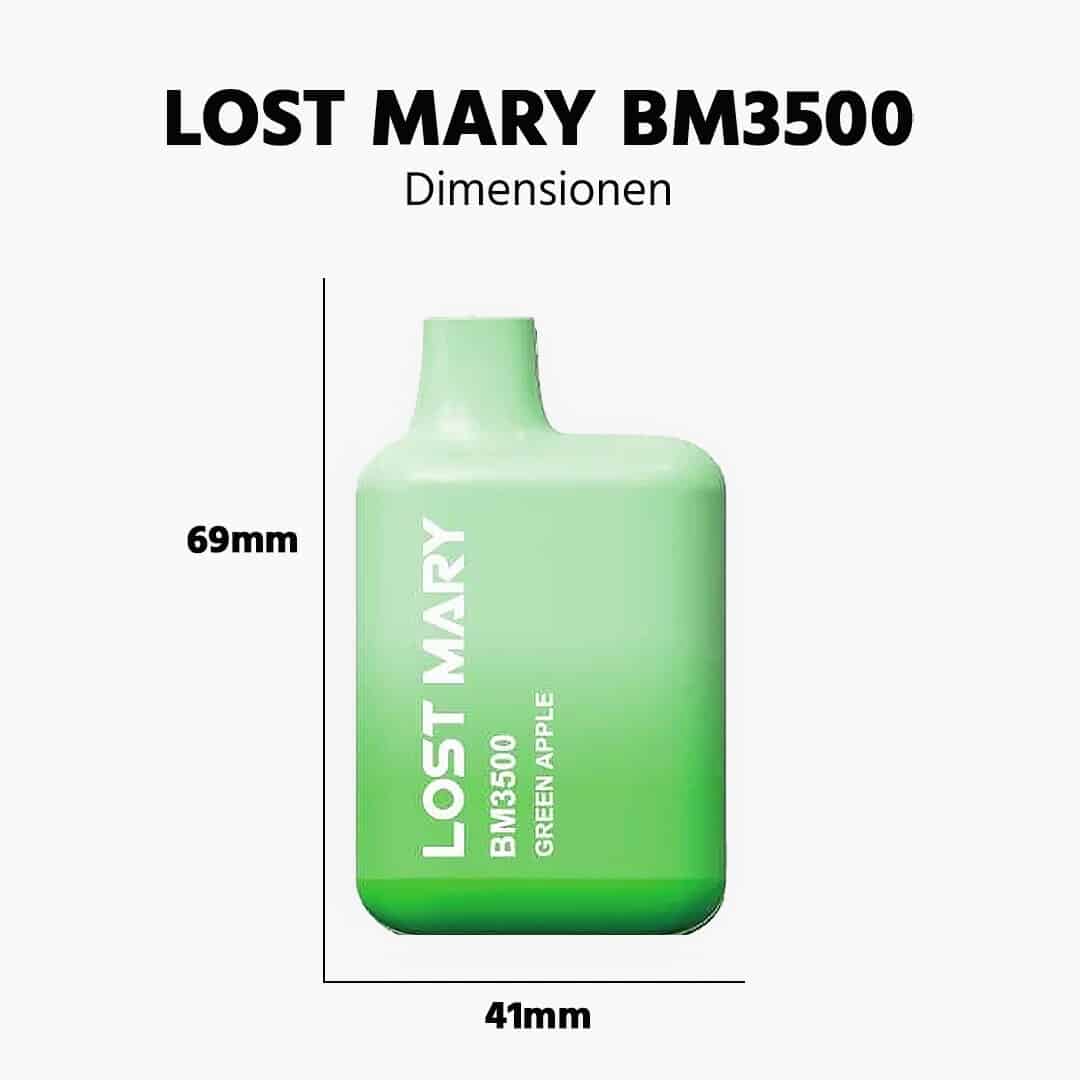 lost mary bm3500 green apple gruener apfel groesse