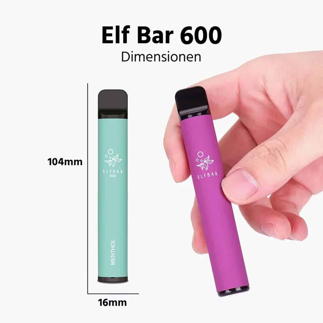 elf bar 600 menthol ohne nikotin groesse