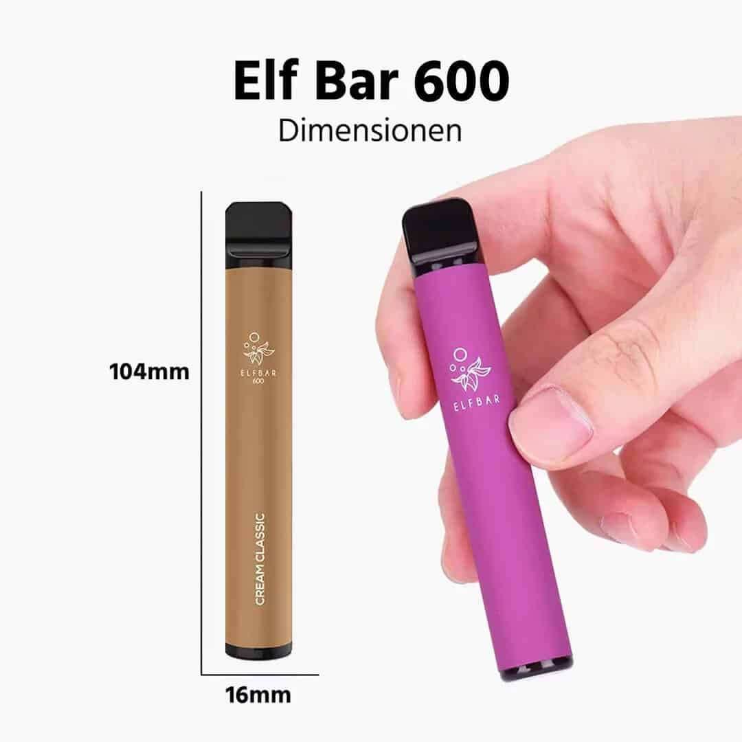 elf bar 600 cream classic tabak dessert groesse