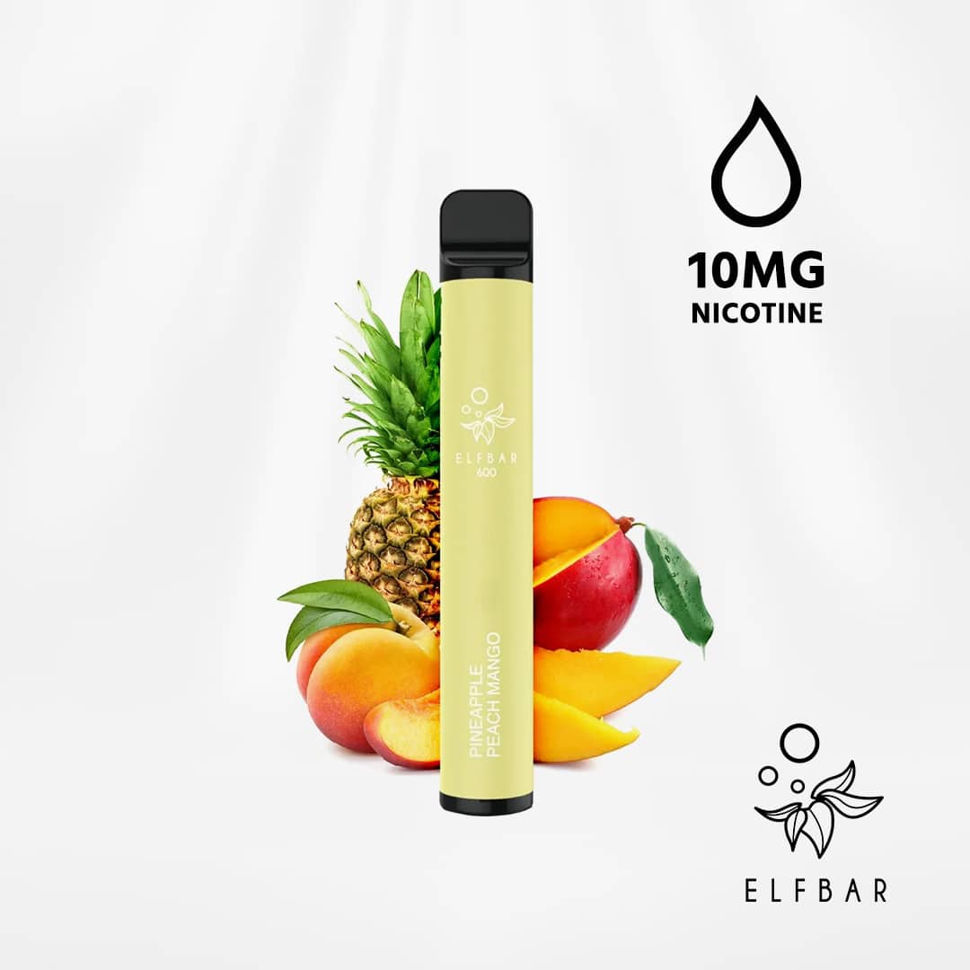 elfbar 600 pineapple peach mango ananas pfirsich mango 10mg