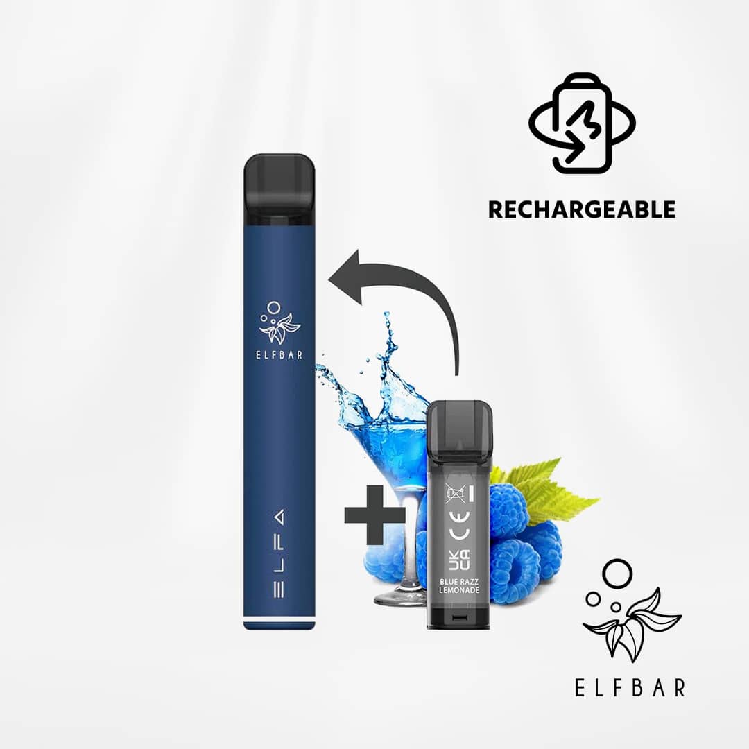 elfbar elfa starter kit blau inkl 1 kartusche blue razz lemonade