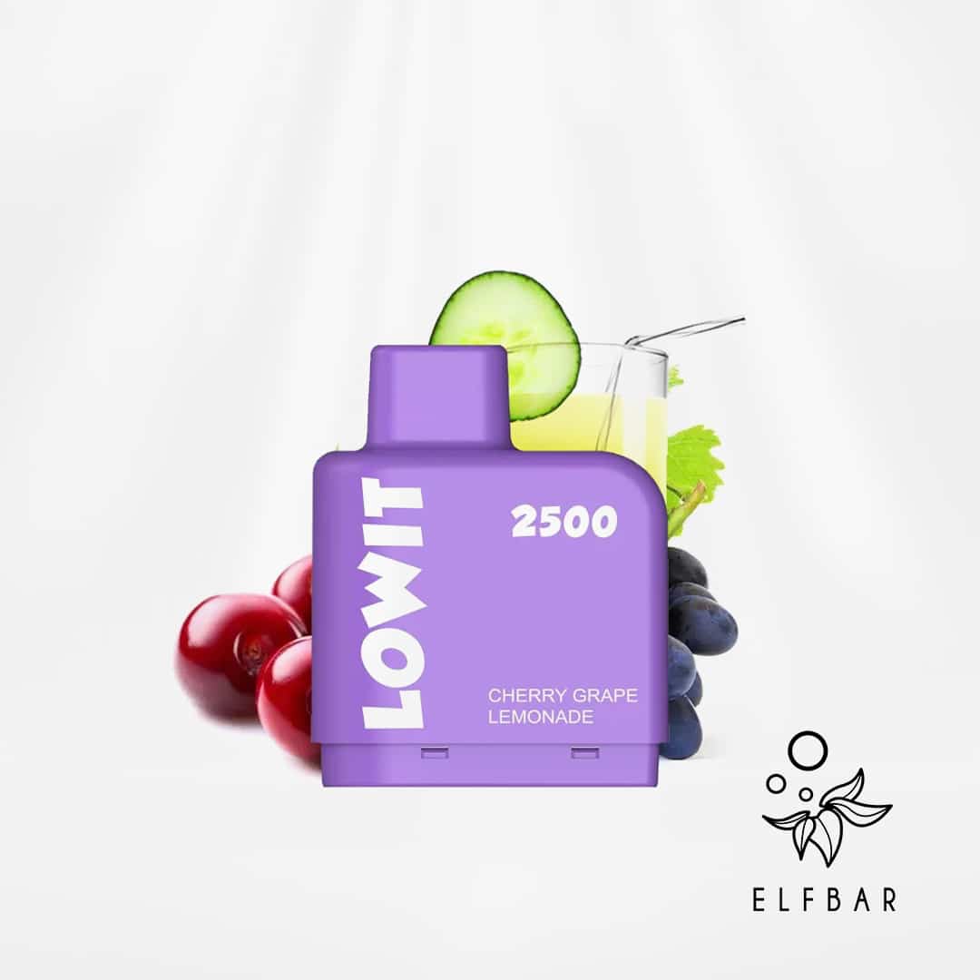 elfbar lowit kartuschen cherry grape lemonade 1 pod