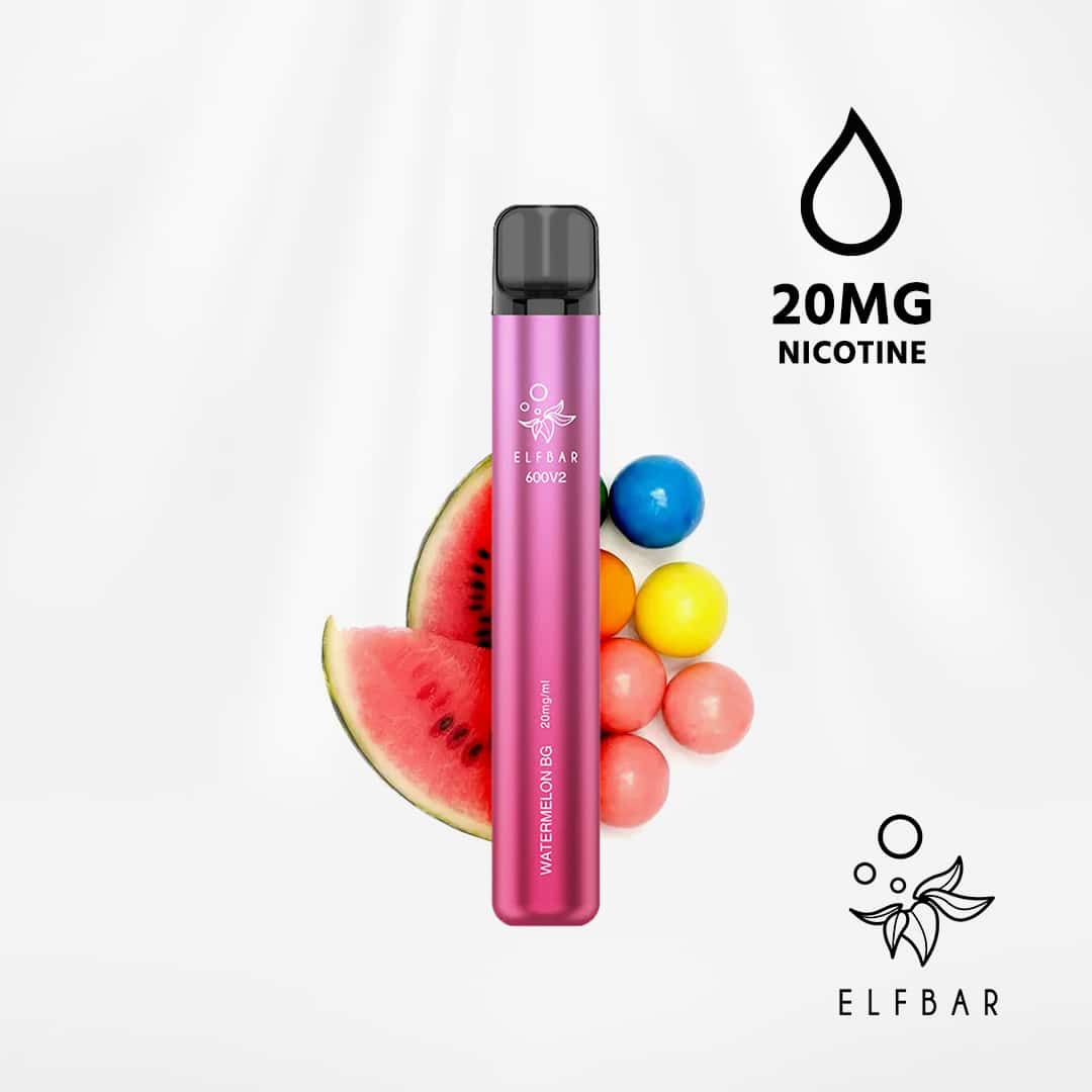 elfbar 600 v2 watermelon bubblegum wassermelone kaugummi