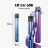 elfbar 600 v2 blue sour raspberry blaue himbeeren groesse