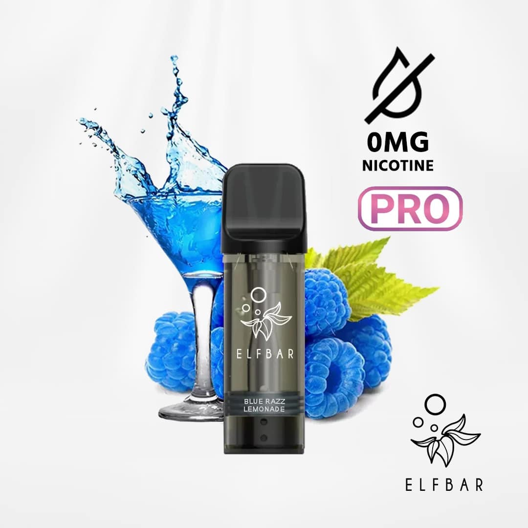 elfbar elfa pro pods blue razz lemonade ohne nikotin 2 ex