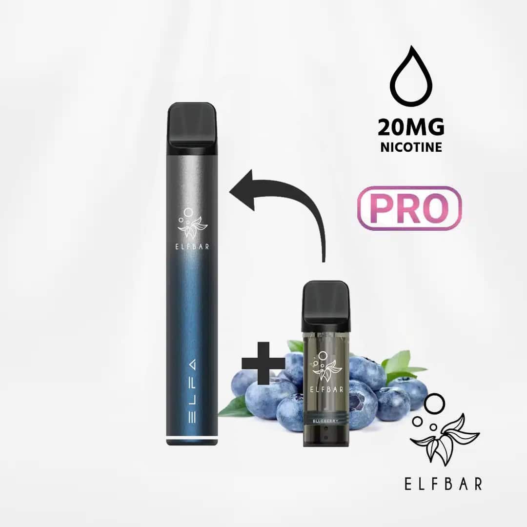 elfbar elfa pro starter kit twilight blue inkl 1 pod mix berries 1