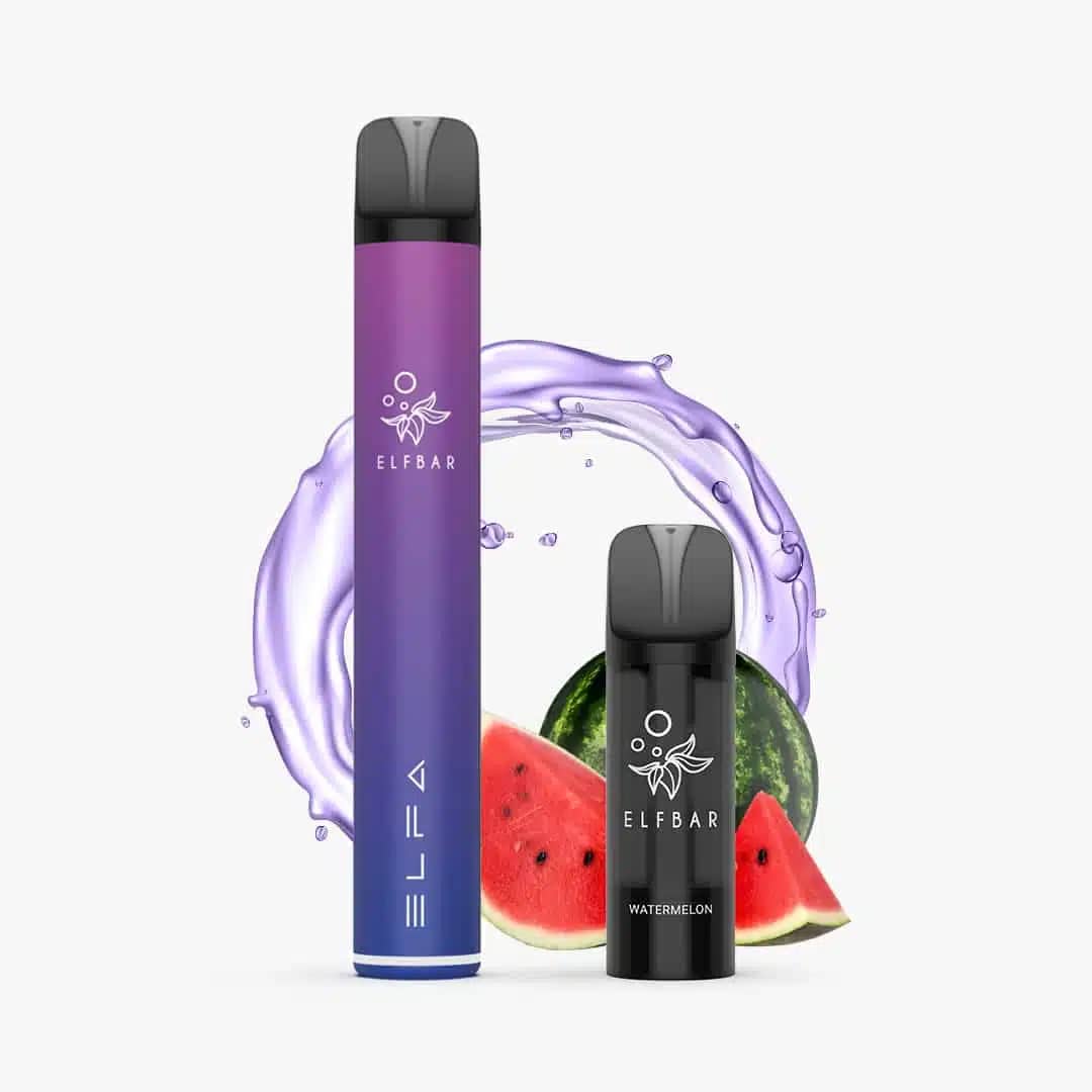 elfbar elfa pro starter kit nikotinfrei aurora purple inkl 1 pod watermelon