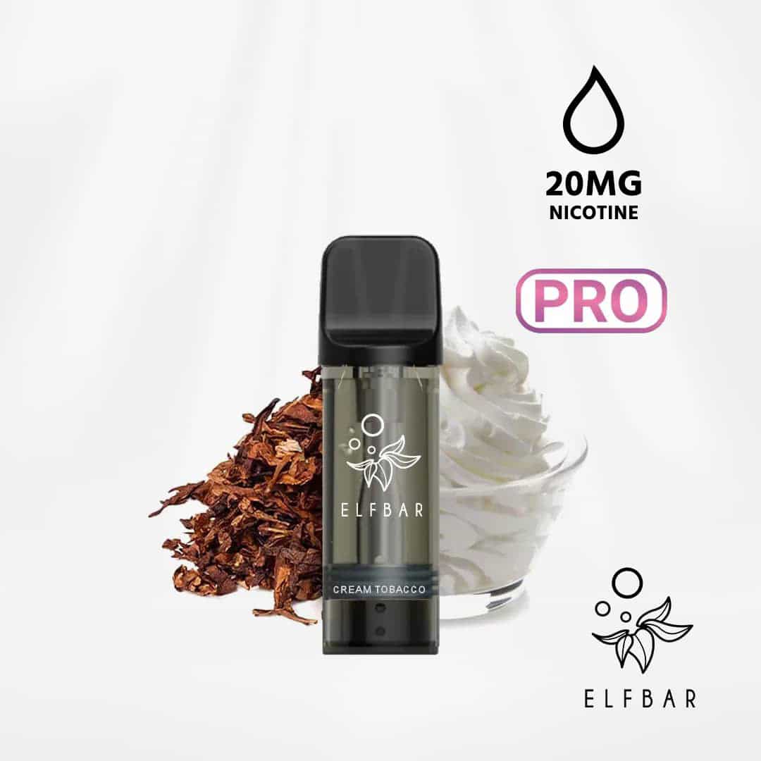 elfbar elfa pro pods cream tobacco 2 ex