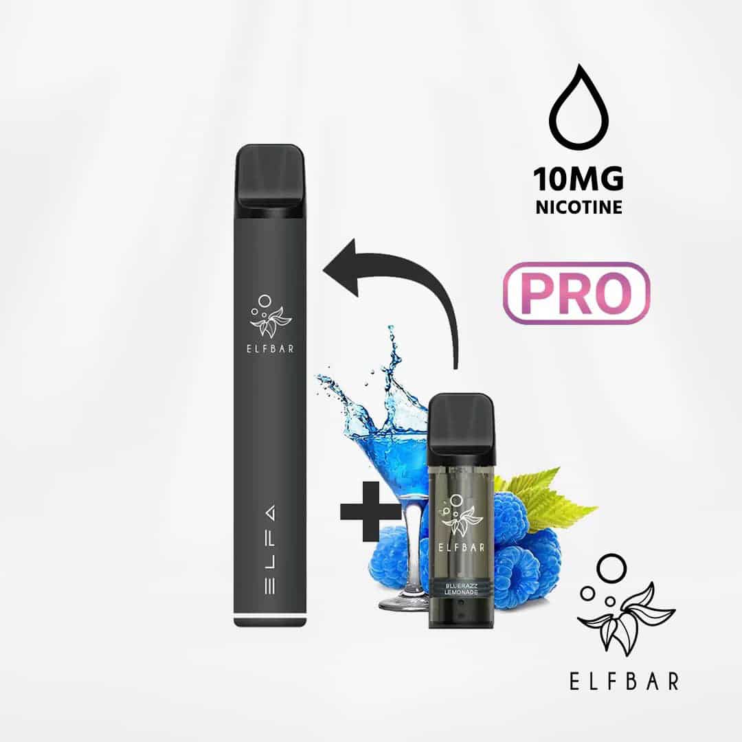 elfbar elfa pro starter kit 10mg black inkl 1 pod watermelon