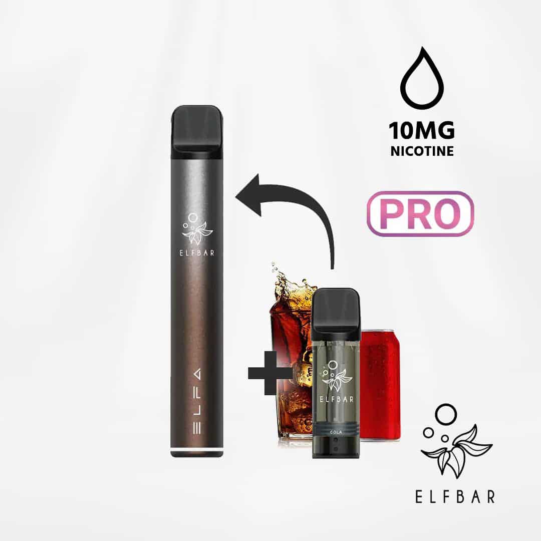 elfbar elfa pro starter kit 10mg twillight brown inkl 1 pod cola