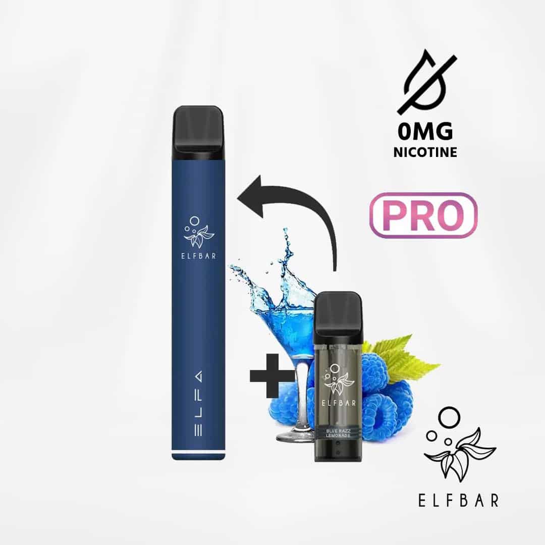 elfbar elfa pro starter kit nikotinfrei navy blue inkl 1 pod blue razz lemonade