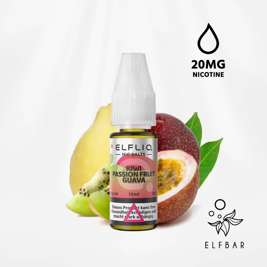 elf bar elfliq kiwi passionfruit guava nikotinsalz liquid