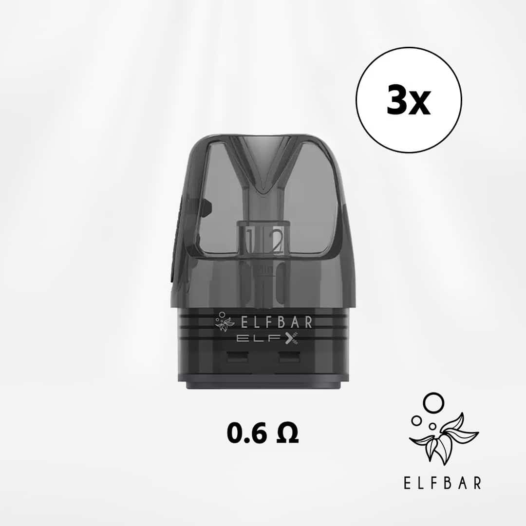 elfbar elfx liquid pods 0 6 ohm 3 stk