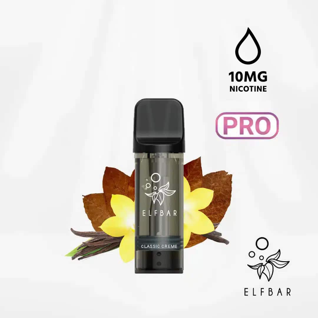 elfbar elfa pro pods 10mg cream tobacco 2 e