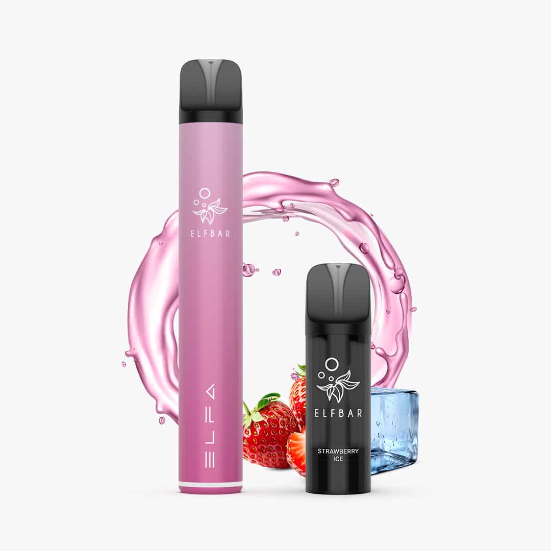 elfbar elfa pro starter kit 10mg aurora pink inkl 1 pod strawberry ice